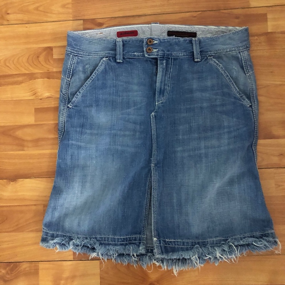 AG the Obsession Jean Skirt, size 32. Distressed denim look. Great condition!